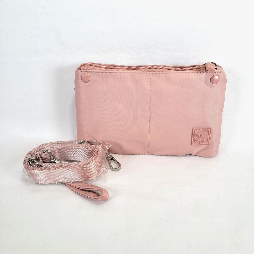 IHKWIP Womens Be Bold RFID Nylon Wristlet Crossbody Bag Size OS Ballet Pink